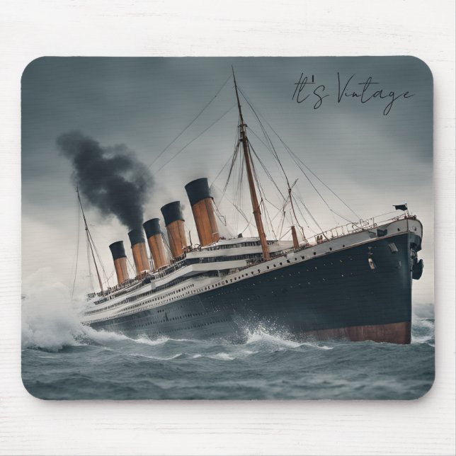 Great Ship Titanic on Ocean Classic  Mouse Pad (Front)