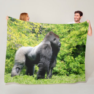 GREAT SILVER BACK GORILLA FLEECE BLANKET