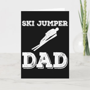 Great Ski Jumper Dad Outfit Ski Jumping Skiing Men Card