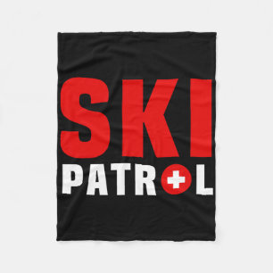 Great Ski Patrol Outfit Slope Emergency Skier Safe Fleece Blanket