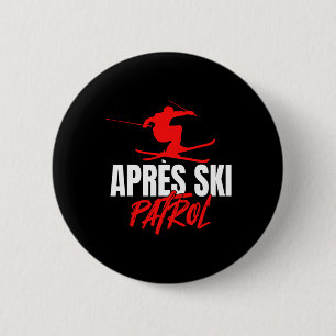 Great Skier 80s Retro Apres-ski Patrol Wear 90s Sk 6 Cm Round Badge