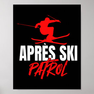 Great Skier 80s Retro Apres-ski Patrol Wear 90s Sk Poster