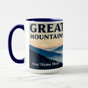 Great Smoky Mountains Blue Mist Retro Mug