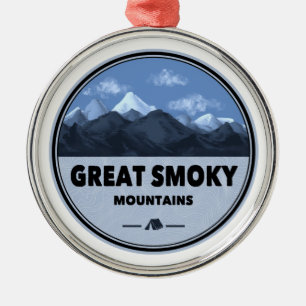 Great Smoky Mountains Camping Metal Ornament