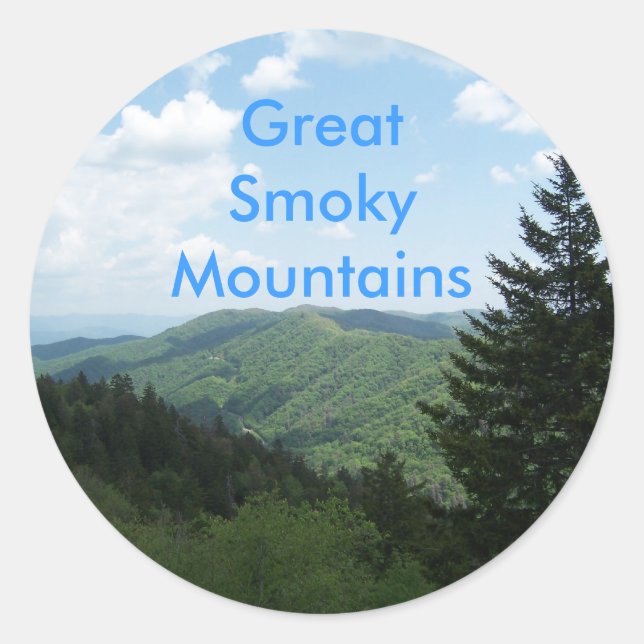 Great Smoky Mountains Classic Round Sticker (Front)