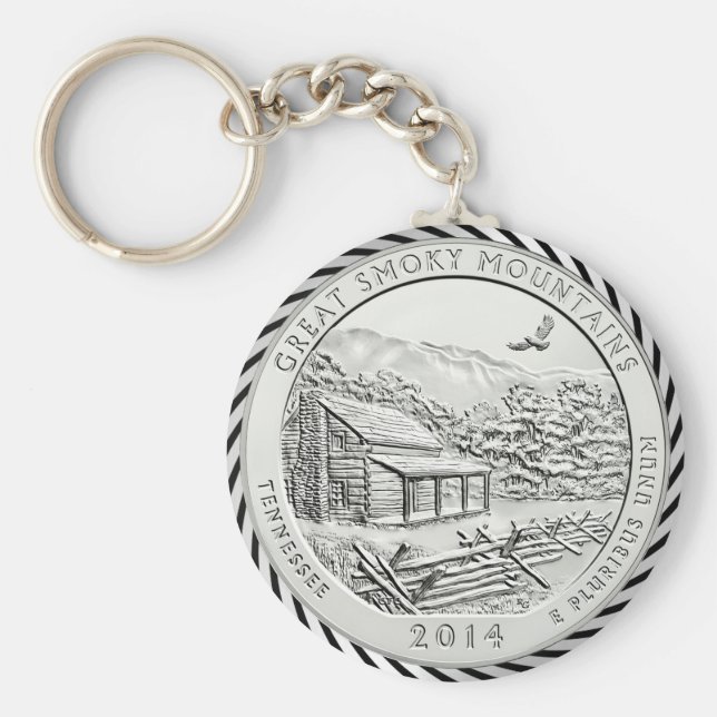 GREAT SMOKY MOUNTAINS COIN KEY RING (Front)