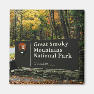 Great Smoky Mountains National Park Autumn Sign Magnet