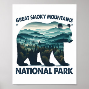 Great Smoky Mountains National Park Bear Hiking Ca Poster