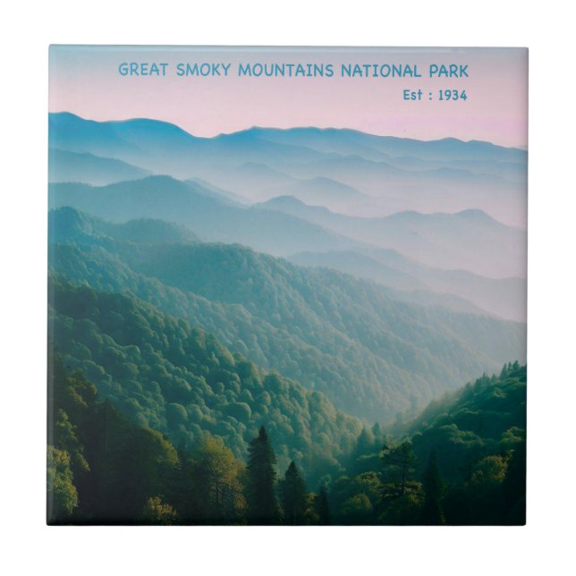 Great Smoky Mountains National Park Ceramic Tile (Front)