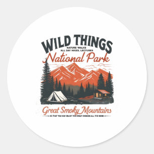 Great Smoky Mountains National Park Family Vacatio Classic Round Sticker