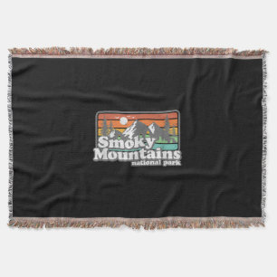 Great Smoky Mountains National Park Hiking Camping Throw Blanket