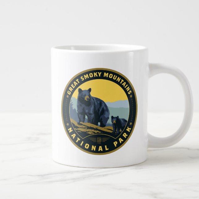 Great Smoky Mountains National Park Large Coffee Mug (Right)