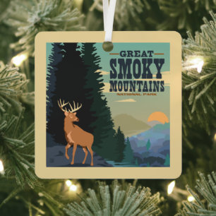 Great Smoky Mountains National Park Metal Tree Decoration