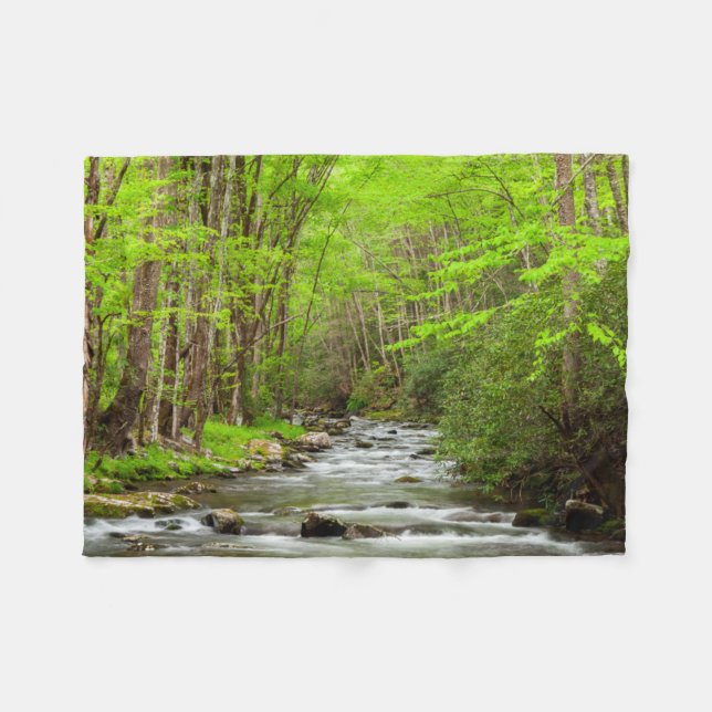 Great Smoky Mountains National Park North Carolina Fleece Blanket (Front (Horizontal))