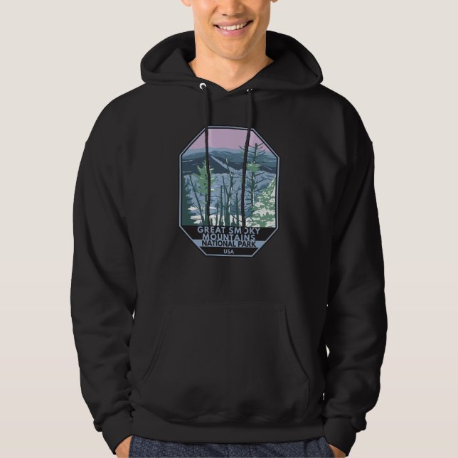  Great Smoky Mountains National Park Retro Hoodie (Front)