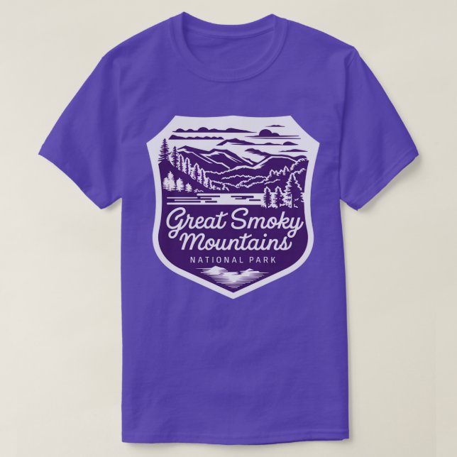 Great Smoky Mountains National Park Skyline T-Shirt (Design Front)