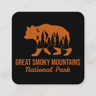 GREAT SMOKY MOUNTAINS NATIONAL PARK SQUARE BUSINESS CARD