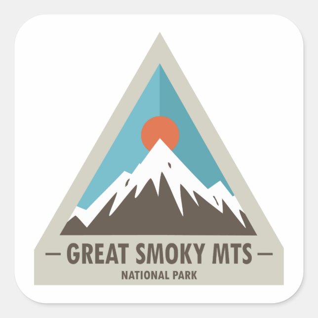 Great Smoky Mountains National Park Square Sticker (Front)
