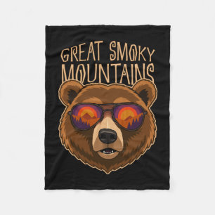 Great smoky mountains national park tennessee bear fleece blanket