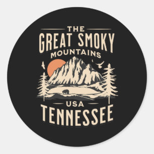 Great Smoky Mountains National Park Tennessee Hike Classic Round Sticker