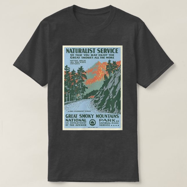 GREAT SMOKY MOUNTAINS National Park Tennessee N Ca T-Shirt (Design Front)