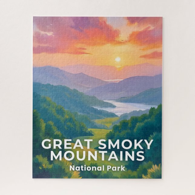 Great Smoky Mountains National Park Watercolor Jigsaw Puzzle (Vertical)