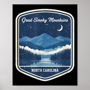 Great Smoky Mountains North Carolina Nature Hiking Poster