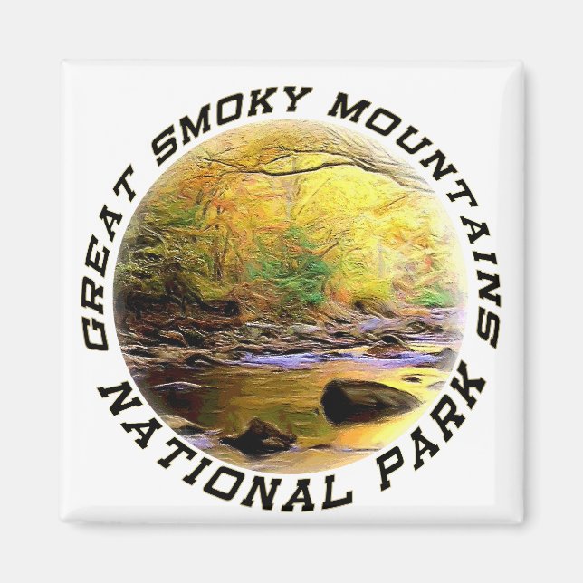 Great Smoky Mountains NP Magnet or Coaster (Front)