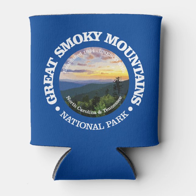Great Smoky Mountains NP (rd)2 Can Cooler (Front)