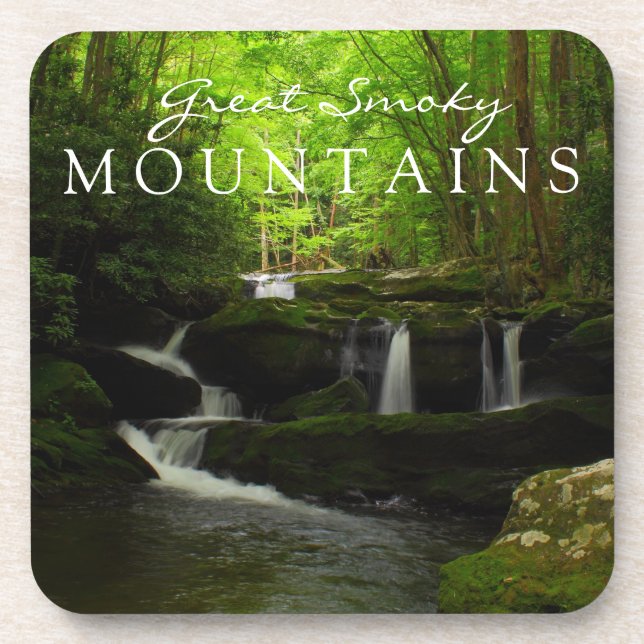 Great Smoky Mountains Stream Watefall Tremont Coaster (Front)