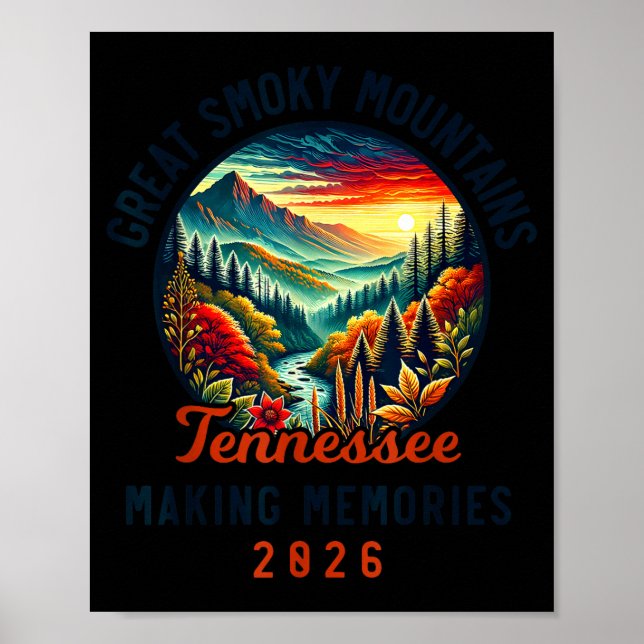 Great Smoky Mountains Tennessee 2026 Geon Forge, V Poster (Front)