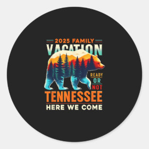 Great Smoky Mountains Tennessee Family Vacation 20 Classic Round Sticker