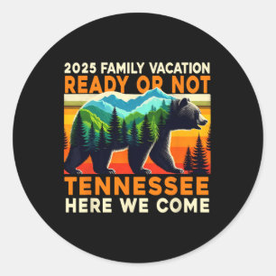 Great Smoky Mountains Tennessee Family Vacation 20 Classic Round Sticker