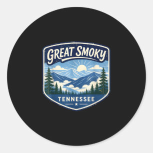 Great smoky mountains tennessee national park classic round sticker