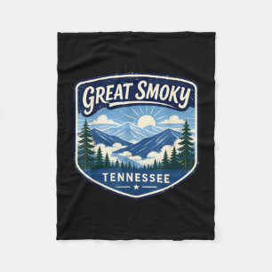 Great smoky mountains tennessee national park fleece blanket