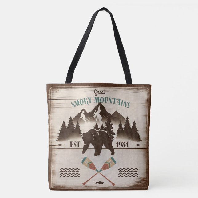 Great Smoky Mountains, TN bear Tote Bag (Front)