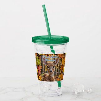 Great Smoky Mountains Woodland Fawn  Acrylic Tumbler