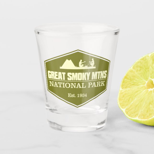 Great Smoky Mtns NP 3 Shot Glass (Front)