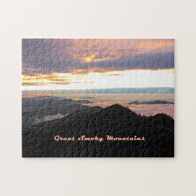 Great Smoky Mtns Sunset Jigsaw Puzzle (Horizontal)