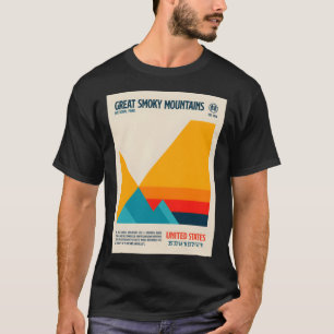 Great Smoky National Park Travel Art  T-Shirt