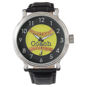 Great Softball Coach Gifts with Coach's MONOGRAM Watch