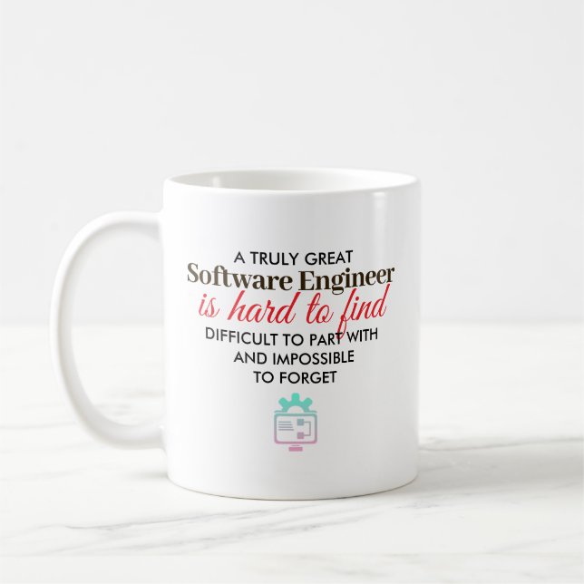 Great Software Engineer Personalised Name Gift Coffee Mug (Left)
