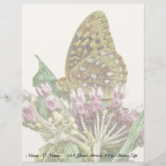 Great Spangled Fritillary Butterfly Letterhead (Front)