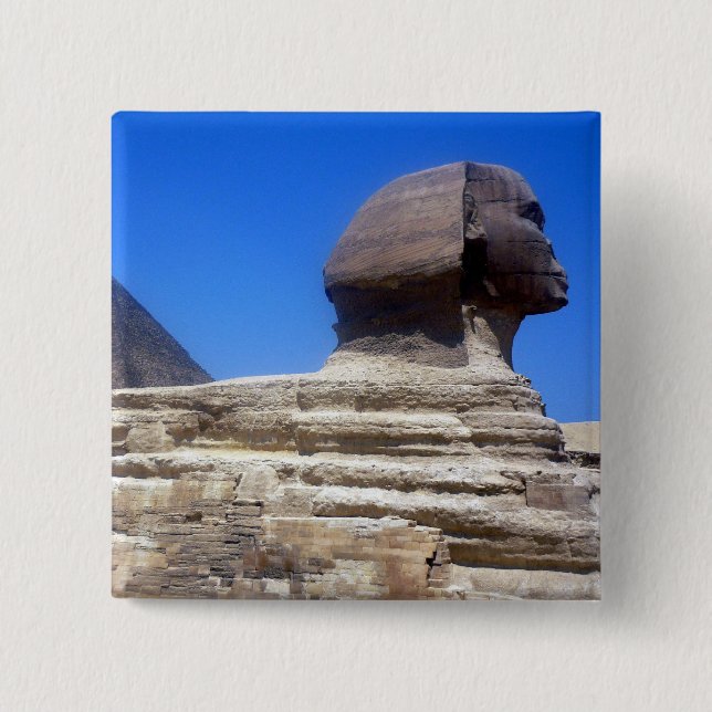great sphinx 15 cm square badge (Front)