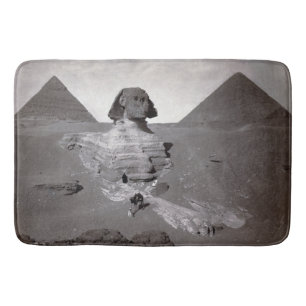 Great Sphinx & Giza Pyramids Necropolis Egypt Bath Mat