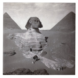 Great Sphinx & Giza Pyramids Necropolis Egypt Ceramic Tile