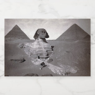 Great Sphinx & Giza Pyramids Necropolis Egypt Food Label