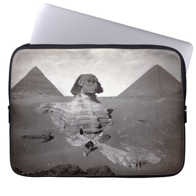 Great Sphinx & Giza Pyramids Necropolis Egypt Laptop Sleeve (Front)