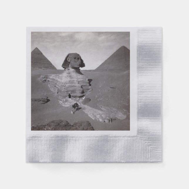 Great Sphinx & Giza Pyramids Necropolis Egypt Napkin (Front)