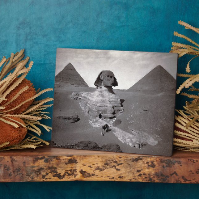 Great Sphinx & Giza Pyramids Necropolis Egypt Plaque (Side)